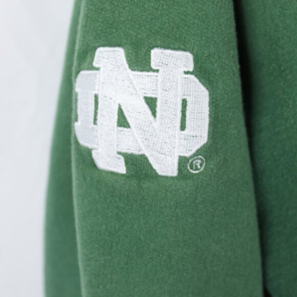Notre Dame ND Embroidered Men's Green Pullover Hoodie "FISHER" Applique VTG SZ M - Picture 4 of 4